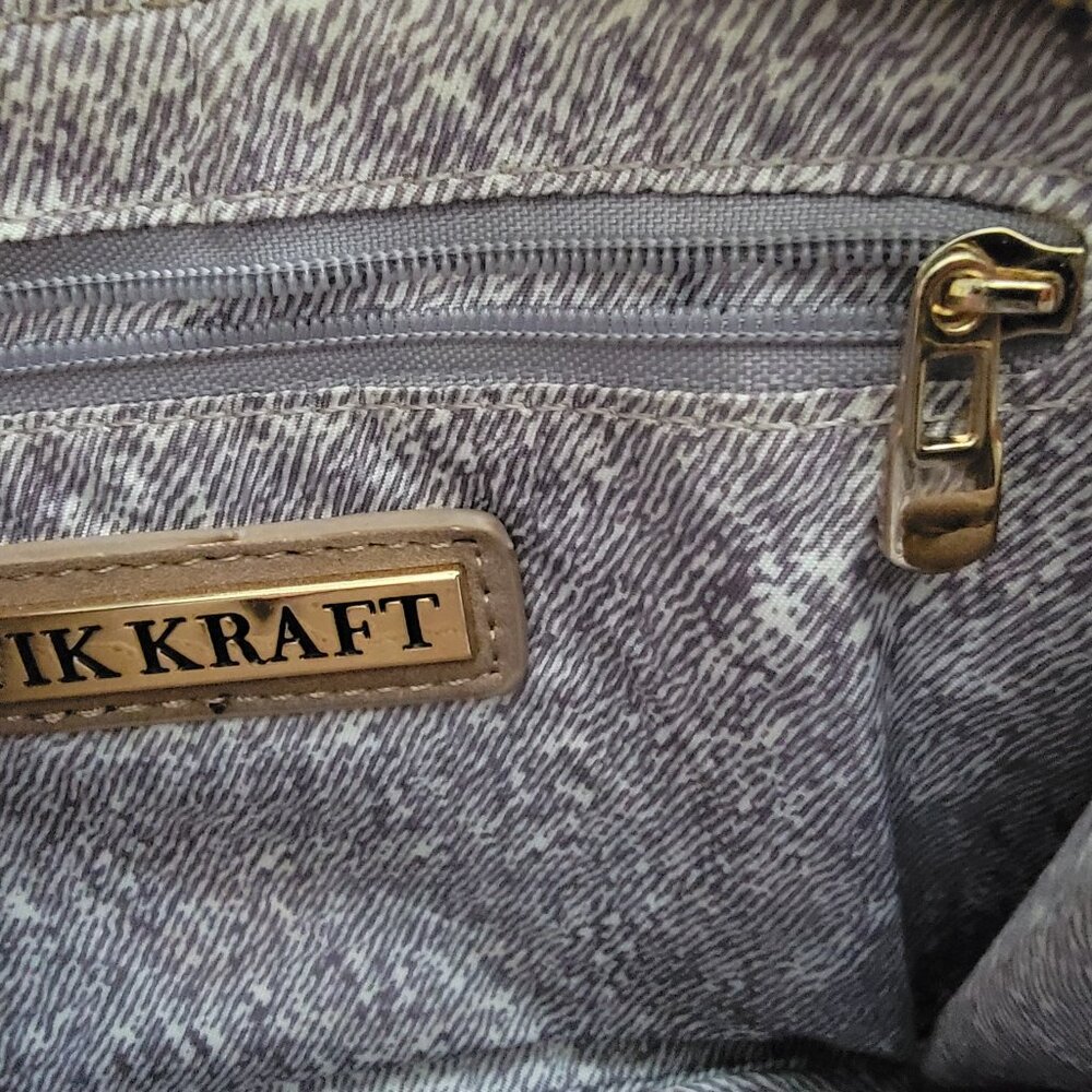 Antik Kraft Tasseled Wristlet Zip Around Mauve/Blush Vegan Leather - Picture 5 of 14